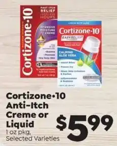 Sentry Cortizone-10 Anti-Itch Creme or Liquid offer