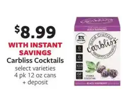 Fareway Carbliss Cocktails offer
