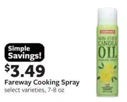 Fareway Fareway cooking spray offer
