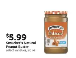 Fareway Smucker's Natural Peanut Butter offer
