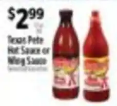 Pioneer Supermarkets Texas Pete Hot Sauce or Wing Sauce offer