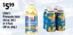 Pioneer Supermarkets Libby's Pineapple Juice offer