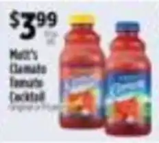 Pioneer Supermarkets Mott's Clamato Tomato Cocktail offer