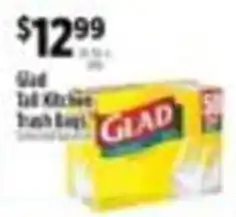 Pioneer Supermarkets Glad tall kitchen trash bags offer