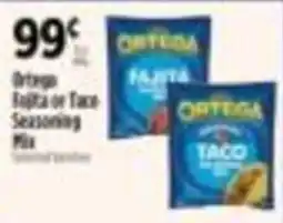 Pioneer Supermarkets Ortega Fajita or Taco Seasoning Mix offer