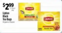 Pioneer Supermarkets Lipton black tea bags offer