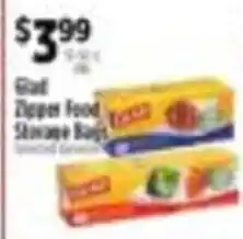Pioneer Supermarkets Glad Zipper Food Storage Bags offer