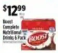 Pioneer Supermarkets Boost Complete Nutritional Drinks 6 Pack offer