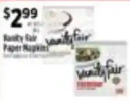 Pioneer Supermarkets Vanity Fair Paper Napkins offer