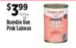 Pioneer Supermarkets Bumble Bee Pink Salmon offer