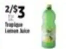Pioneer Supermarkets Tropicana Lemon Juice offer