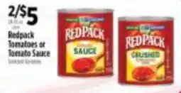 Pioneer Supermarkets Redpack tomatoes or tomato sauce offer