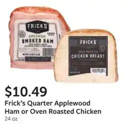 Fareway Frick's quarter applewood ham or oven roasted chicken offer