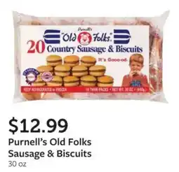 Fareway Purnell's Old Folks Sausage & Biscuits offer