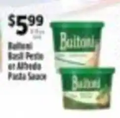Pioneer Supermarkets Balti Basil Pesto or Alfredo Pasta Sauce offer