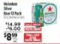 Pioneer Supermarkets Heinz Silver Beer 12 Pack offer