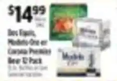 Pioneer Supermarkets Dos Equis Modelo One Beer offer