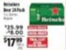 Pioneer Supermarkets Heineken Beer 24 Pack offer