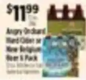 Pioneer Supermarkets Angry Orchard Wild Cider or New Belgium Beer 5 Pack offer