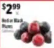 Pioneer Supermarkets Red or Black Plums offer