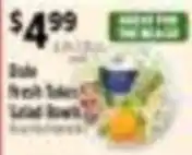 Pioneer Supermarkets Boba Fresh Tofu Salad Bowl offer