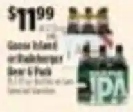 Pioneer Supermarkets Goose Island or Rahrberger Beer offer