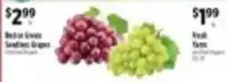 Pioneer Supermarkets Red or Green Seedless Grapes offer