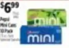 Pioneer Supermarkets Pepsi Mini Cans offer