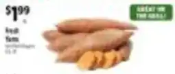 Pioneer Supermarkets Fresh Yams offer
