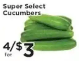 Pioneer Supermarkets Super Select Cucumbers offer