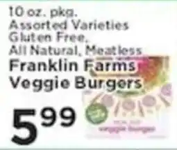 Pioneer Supermarkets Franklin Farms Veggie Burgers offer