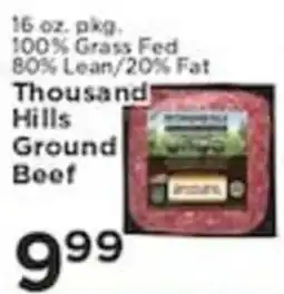 Pioneer Supermarkets Thousand Hills Ground Beef offer