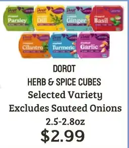 Seven Mile Market Dorot herb & spice cubes offer