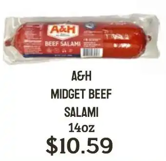 Seven Mile Market A&H midget beef salami offer