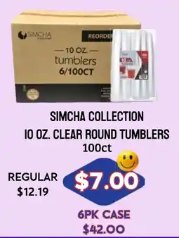 Seven Mile Market Simcha Collection 10 Oz. Clear Round Tumblers offer