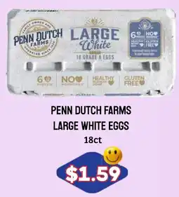 Seven Mile Market Penn dutch farms large white eggs offer