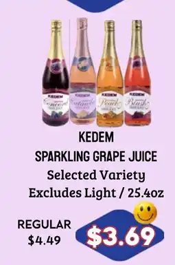 Seven Mile Market Kedem sparkling grape juice offer