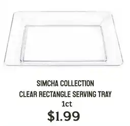 Seven Mile Market Simcha Collection Clear Rectangle Serving Tray offer