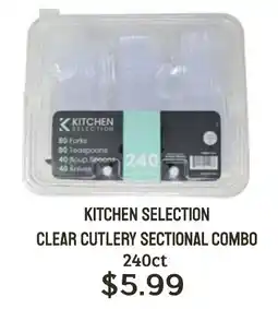Seven Mile Market Kitchen Selection clear cutlery sectional combo offer