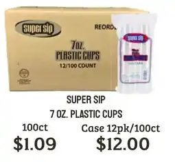 Seven Mile Market Super sip 7 oz. plastic cups offer