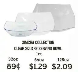Seven Mile Market Simcha Collection Clear Square Serving Bowl offer