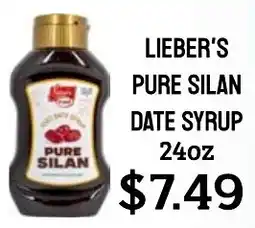 Seven Mile Market Lieber's pure silan date syrup offer