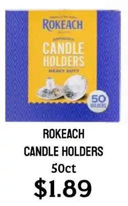 Seven Mile Market Rokeach candle holders offer