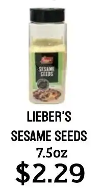Seven Mile Market Lieber's sesame seeds offer