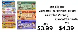 Seven Mile Market Snack Delite marshmallow crisp rice treats offer