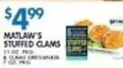 Associated Matlaw's Stuffed Clams offer