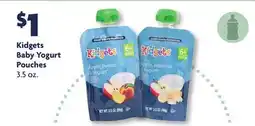 Family Dollar Kidgets Baby Yogurt Pouches offer