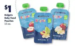 Family Dollar Kidgets Baby Food Pouches offer