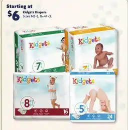 Family Dollar Kidgets Diapers offer