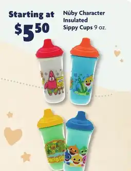Family Dollar Nûby Character Insulated Sippy Cups offer